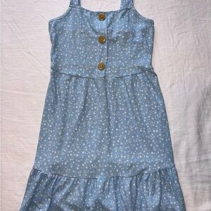 Loved To Be Loved Girls Blue Floral Fairycore Sundress With Buttons Size 10